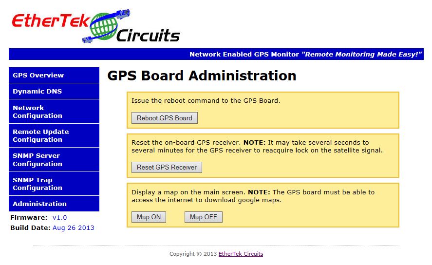 Administration Setup screen.